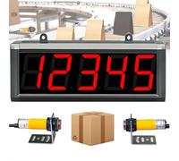 Automatic Digital Counter, 5-Digit LED Display, 0-5M Sensing Distance, Counts Up To 99999, Power-Off Memory, Remote Control for Production Lines and Conveyor Belts