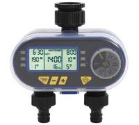 Automatic Digital Water Timer with Dual Outlet Hose End Tap Timers vidaXL