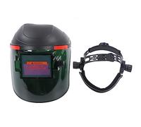 Automatic Dimming Welding Face Helmet Solar Powered Auto Darkening Welding Helmet with LCD Screen Large Field of View for Construction Metal Work PC Plastic