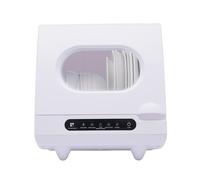 Automatic Dishwasher 360 Degree Spraying Water Deep Heating Cleaning Machine Portable Countertop Dishwasher Compact Dish Washing 5 Washing Programs Display Self-Cleaning for Small Apartments Dorms