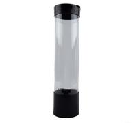 Automatic dispenser for paper cups with a protective dustproof cover for clean storage and efficient organization in kitchens, offices, and break rooms (Long Black)