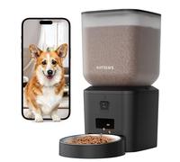 Automatic Dog & Cat Feeder with Camera & WiFi - 8L/34 Cups, 1080P Night Vision, 2.4 & 5G WiFi, 2-Way Talk, 10s Voice Recording, Timed Food Dispenser, Up to 99 Portions, 15 Meals Per Day