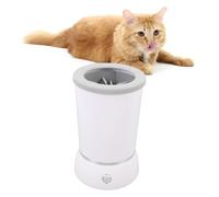 Automatic Dog claws Cleaner, Electric Washer for Dogs Portable Rechargeable Smart claw Cleaning Cup with Silicone brush, Effective claw Cleaner for Small Large Dogs (White)