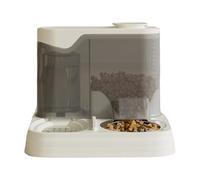 Automatic Dog Feeder, Easy to Fill Kitten Food Dispenser, Leakproof Water Dispenser, Large Capacity Pet Creek for Kitchen, Bedroom, Vacation and Travel, 11.02x9.06x9.06 Inches