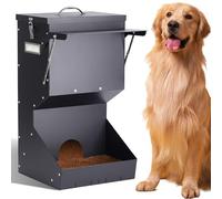 Automatic Dog Feeder Large Breed,25 Lbs Outdoor and Intdoor Gravity Dog Feeder and Hanging Self Feeding Food Dispenser for Large Dogs, Cats