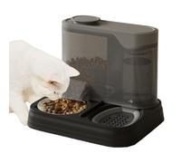 Automatic Dog Feeder - Pet Drinking Fountain | Puppy Food and Water Dispenser | Splash-Proof 2-In-1 Bowl for Travel, Cat and Canine Dish, Multi-Pet Households, Vacation, Apartment Living