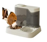 Automatic Dog Feeder - Pet Drinking Fountain | Puppy Food and Water Dispenser | Splash-Proof 2-In-1 Bowl for Travel, Cat and Canine Dish, Multi-Pet Households, Vacation, Apartment Living