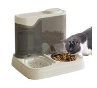 Automatic Dog Feeder, Puppy Food and Water Dispenser, Splash-Proof 2-in-1 Feeding Station, 11.02x9.06x9.06inc, Compact Ideal for Travel, Multi-Pet Households, Vacation, Apartment