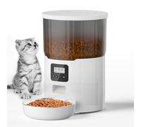 Automatic Dog Feeders, Timed Cat Feeders, 4L Programmable Portion Size Control 1-6 Meals Per Day, Dry Food Dispenser with Desiccant Bag, 10s Voice Recorder