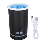 Automatic Dog Paw Cleaner, Dog Paw Washer Automatic USB Charging Soft Bristles Portable Electric Pet Foot Cleaner, Dog Paw Washer Cup Dog Foot Cleaning Machine for Dogs Cats Muddy(L Black and White)