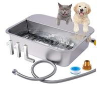 Automatic Dog Water Trough, 11L Stainless Steel Water Bowl for Large Dogs, Self-Filling Automatic Water Dispenser for Outdoors, Pet Drinker for Dogs, Cats and Chickens