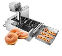 Automatic Donut Machine, Digital Donut Fryer, The Temperature Adjustment Range Is 50~220°, hopper capacity of 5.5L, It Can Produce 4 Donuts At a Time, Which Is Very Convenient To Use
