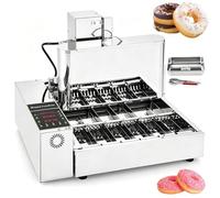 Automatic Donut Maker Machine, 4/6 Rows, 2000W Electric Donut Production with Intelligent Control Panel, Auto Flip & Adjustable Thickness for Bakeries