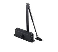 Automatic Door Closer 2 Spring Hydraulic Buffer Adjustable Door Stopper Speed Mute Closing for 25 to 80KG Door Hardware(Black M)