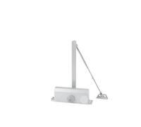 Automatic Door Closer 25-85KG Hydraulic Adjustable SpeedPositioning Stop Protective Holder for Home/Office 1PCS (Silver) - Heavy Duty Door Hardware