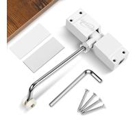 Automatic Door Closer - Adjustable Self Closing Door Hinge, Spring Loaded Zinc Alloy Door Closer with White Finish, DIY Easy Install Interior Door Safety Device for Kids & Pet Protection