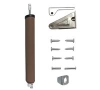 Automatic Door Closer, Aluminium Alloy Automatic Entryway Closure, Silent Soft-Close Mechanism, Quiet Design, 1-Pack Silver, Ideal for Apartment Living Room Dorm Bathroom