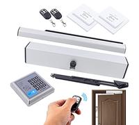 Automatic Door Closer and Opener, 50W Anti-Slamming Door Device, Door Closers for Interior Door with 2 Remote Controllers and 5 ID Cards, 120° Max. Opening Angle, 100 kg Door Weight, Aluminium Alloy