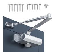 Automatic Door Closer, Door Closer for Home & Light Commercial Use, Adjustable Closing Speed for 88-143lbs, Soft Close for Screen Door, Fire Door (Large)