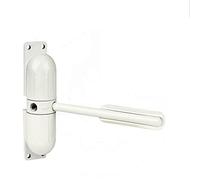 Automatic Door Closer, Door Closer White Spring Zinc Alloy Adjustable Surface Mounted Automatic Fir Stopper