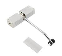 Automatic Door Closer Double Spring Silence Adjustable Convert Hinged Doors to Self-Closing for Commercial & Home Use(Square-Silver)