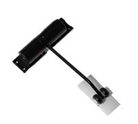 Automatic Door Closer Double Spring Silence Adjustable Convert Hinged Doors to Self-Closing for Commercial & Home Use(Round-Black)