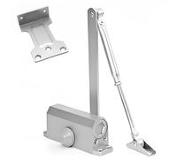 Automatic Door Closer for Fire Doors, Aluminum Hydraulic Storm Door Closer, Fits Doors up to 36 in Wide, Noise Reducing Design, Includes Reversible Mounting Plate