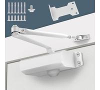 Automatic Door Closer for Home with Hold Open, Heavy Duty Door Slower Closer No Slam, Hydraulic Door Soft Closer Without Noise, Self Closing Mechanism for Ensure Smooth and Secure (White)