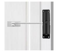 Automatic Door Closer for Indoor Home & Commercial Use Outdoor Quiet Self-Closing Hinge with Adjustable Tension, Aluminum Alloy Material, Easy Installation(Black)