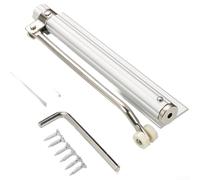 Automatic Door Closer, for premium Aluminum Alloy Hydraulic Buffer with Customizable, Silent Automatic Shut for Bedroom Kitchen Closet Doors, 180 Degree Left Right Hand, for champagne Gold(Porcelain