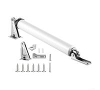 Automatic Door Closer for Wooden and Metal Doors, Adjustable Closing Speed & Damping, 35kg Load Capacity, 325mm Aluminum Alloy Hardware, Silver/Brown(Silver)