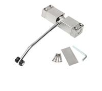 Automatic Door Closer Stainless Steel Automatic Spring Door Closer Closing Device Can Adjust The Furniture Hardware(Silver)