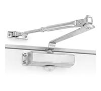 Automatic Door Closer with Flex-Stop & Hold Open, Hydraulic 2-Speed Soft Close for 25-65kg Doors, Adjustable Silent Buffer Self-Closing Mechanism for Home & Commercial Use