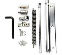 Automatic Door Closers, Automatic Door Closers Hinge Self Closing Matching Parts Hidden Door Door Stopper Closer Spring Adjustable Svart(Silver)