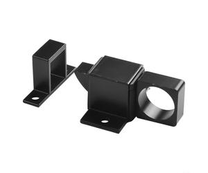 Automatic Door Latch Aluminum Alloy Security Spring Bounce Lock for Sash Doors | Self-Closing Deadbolt with Adjustable Spacers | For Lasting Spray Coated Finish | White Black(Black)