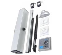 Automatic Door Opener 100-240 V Hinged Door Operator for Swing Doors, with 2 Wireless Remote Controls and 2 Output Buttons, Easy Installation