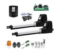 Automatic Door Opener Heavy Duty Dual Wing Electric Swing Gate Opener Kit Auto Dual Gate Motor Complete Hardware Kit for Swing, Driveway, Fence(KIT D)