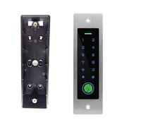Automatic Door Opener, Waterproof Fingerprint Metal Access Control Keypad RFID125Khz Embedded Design Password Reader Gate Opener Controller(with Base no tag)