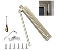 Automatic Door Self-Closing Hinge,Spring Stainless Steel Door Closer with Adjustable Closing Speed,Universal Easy Installation,for Residential/Commercial Doors (Green Ancient)
