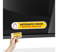 Automatic Door Sticker | Driver Will Open Door Sign | Automatic Sliding Car Door | Rideshare Stickers | Taxi Driver Signs | 2 Pack Self Adhesive Glossy Laminated Permanent Vinyl 1x5 Inches