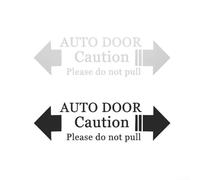 Automatic Door Sticker for Cars Caution Decal with Transfer Tape, PET Material, Single Piece (white)