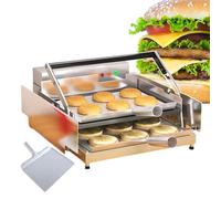 Automatic Double-Layer Burger Toaster with Timer - Stainless Steel, Heats Up to 6 Burgers Simultaneously, Ideal for Restaurants and Hamburger Shops