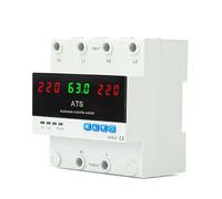 Automatic Double Power Transfer Switches 63A 220V with Immediate Electric & Adjustable Defense Parameters Temperature Resistant ABS Switches