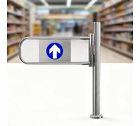 Automatic Double Swing Gate for Super Entrances Metal Construction Durable Silver Finish Manual Opening AutoClose Pedestrian Access 80 cm Wide