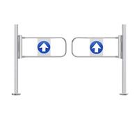 Automatic Double Swing ty Gate for Market Entry Heavy Duty Warehouse Closure with Hold Open Feature Durable 190 x 100 Safety Barrier