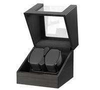 Automatic Double Watch Winder Box for Rolex and Other Watches, Ultra Quiet Japanese Motor, Self Winding Rotating Wooden Watch Case, Battery or Type-C Powered, Premium Watch Box for Men and Women Dark