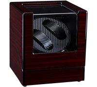 Automatic Double Watch Winder Box Wood Shell Piano Paint Exterior Silent Motor for Men’S and Ladies Wrist Watch Accessories, c,