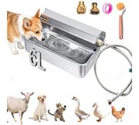 Automatic Drinking Bowl, Stainless Steel Dog Water Dispenser 6L Drinking Fountain Dog for Outdoor Automatic Pet Drinker for Dogs, Cats and Chickens