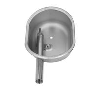 Automatic Drinking Water Bowl Stainless Steel Livestock Water Feeder Trough for Pig Goat Sheep Dog Cattle Durable Rust Proof Easy Clean Automatic Water Dispenser for Farm Animals (Small Elliptical,