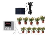 Automatic Drip Irrigation Kit - Programmable Smart Watering Device with Solar and USB Charging for Vacation Plant Care